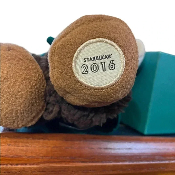 Starbucks 2016 Limited Edition Bearista Bear Plush Green Sweater - Picture 4 of 5